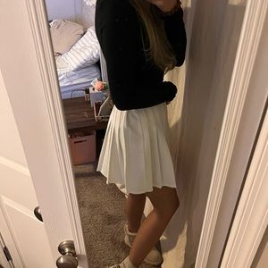 NWOT Princess Polly White Pleated Mini Skirt